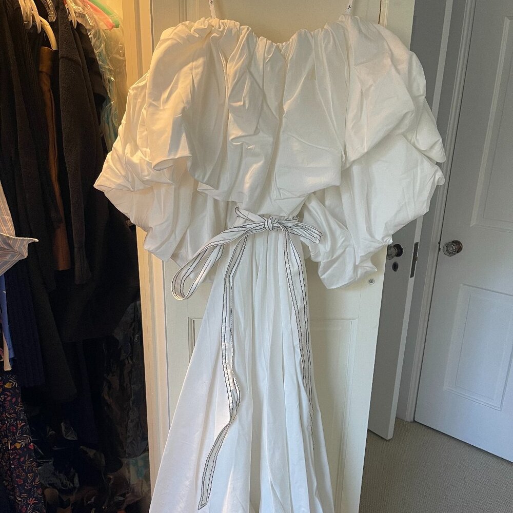 Aje Prima Puff Midi Dress